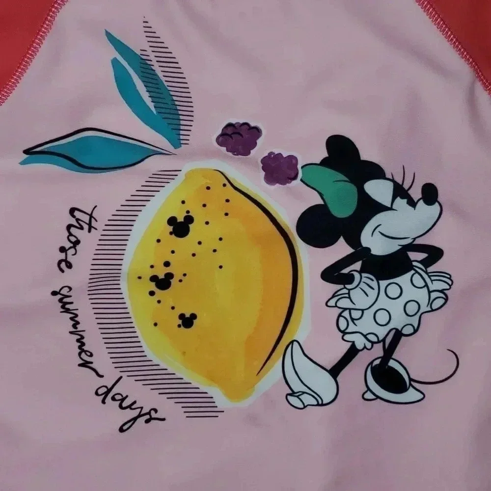 Disney Minnie Mouse 2 Piece Swimsuit/Swim Top Girls Toddler Size 2T NWT